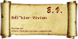 Böhler Vivien névjegykártya